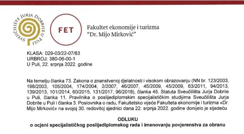 Obrana specijalističkog...