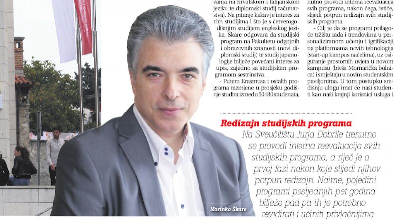 Iz medija: rektor Marinko Škare...