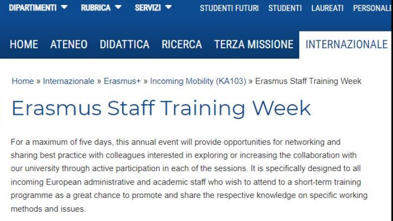 Erasmus Staff Week u organizaciji...