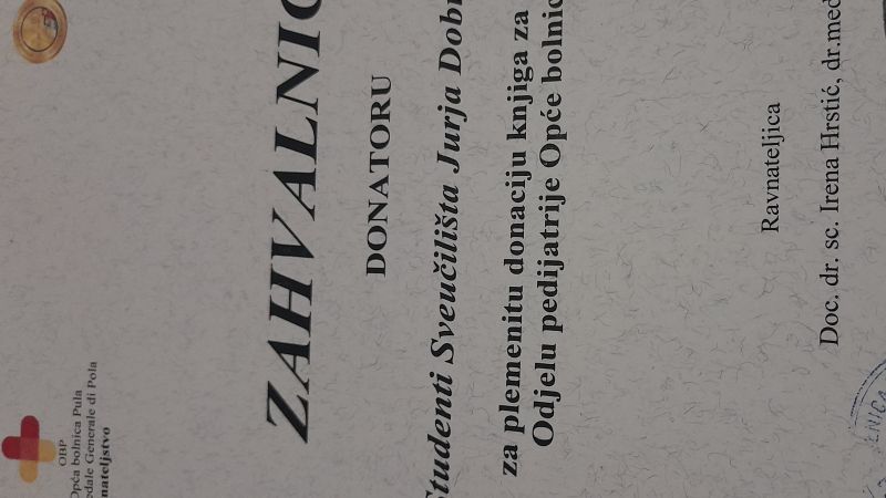 Vrijedna donatorska suradnja...