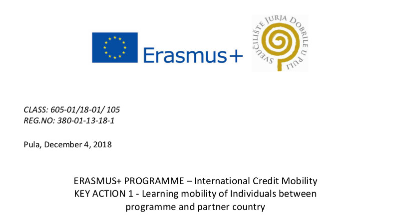 First Call for applications for...